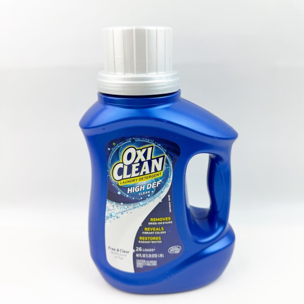 Oxi Clean High Def Fresh Liquid Laundry Detergent Free & Clear 40 oz